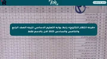 «فرحة انتظار النتائج» رابط بوابة التعليم الأساسي نتيجة الصف الرابع والخامس والسادس 2025 الآن بالاسم فقط